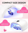 Update Nail Stand Set For Press Ons With Two Spotted Cloud Magnetic Bases under LED/UV lamps with brush holder and tape
