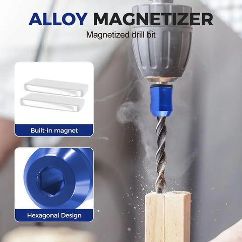 Heavy Duty Magnetic Screw Holder Ring For Drills And Power Tools, 2026 Model Magnetic Ring Bit shown on a drill in use