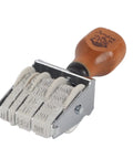 Smooth Operator Wooden Handle Roller Date Stamp Nifty Rubber Seal For DIY Craft Cards Planners And Scrapbooks delivers precise date markings.
