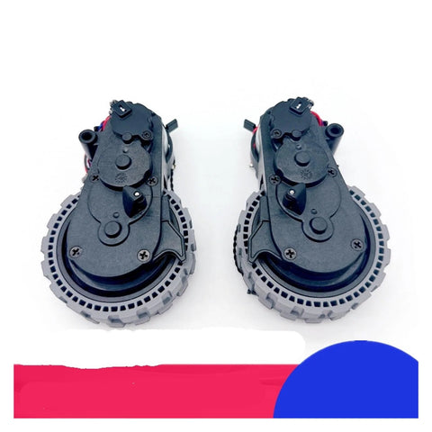 Deebot T20 replacement vacuum wheels pair for left and right, with gray tread and black housings.