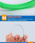 Professional 32 Ft Fish Tape Wire Snake For Electrical Installations Ultra Flexible Pet Core Pull Guide features plastic-coated steel and flexible design.