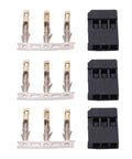 3 Pin Servo Plug Connector Kit For RC Aircraft And Electronics, ABS Brass Male And Female Crimp Connectors, 100 Sets