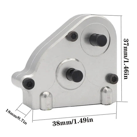 Metal Transmission Gearbox And Transfer Case Upgrade For 1/12 MN86 MN86S MN86K MN86KS MNG500 Crawler High Strength Aluminum Housing Enhanced Torque Impact Resistant Red Finish, 38x18x37mm