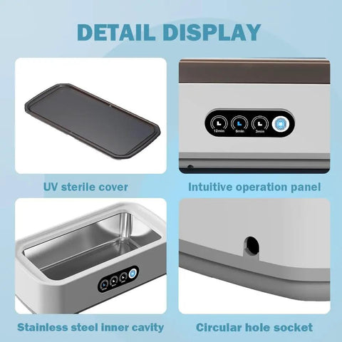 Ultrasonic Jewelry Cleaner With 360 Degree Cleaning In Minutes For Rings Glasses Watches Diamonds Gold And Silver, 650ml details