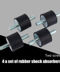 Heavy Duty Rubber Vibration Isolator Mounts 40x30mm Shock Absorbing Studs For HVAC Machinery Industrial Equipment Noise Reduction And Quiet Operation Easy Installation For Compressors Engines And Water Pumps, four mounted studs