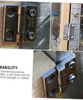 Heavy Duty 304 Stainless Steel Door Hinges Two Pack Industrial Grade Adjustable Cabinet And Door Hinges For Wood Furniture