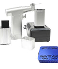 Top Shelf Mini Electric Bone Drill And Oscillating Saw For Veterinary Surgery featuring battery, charger, and cutter set.