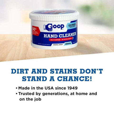 Grime Busting Hand Cleaner And Stain Remover Waterless Degreaser for Skin and Clothes Cream Formula in 14 oz pack