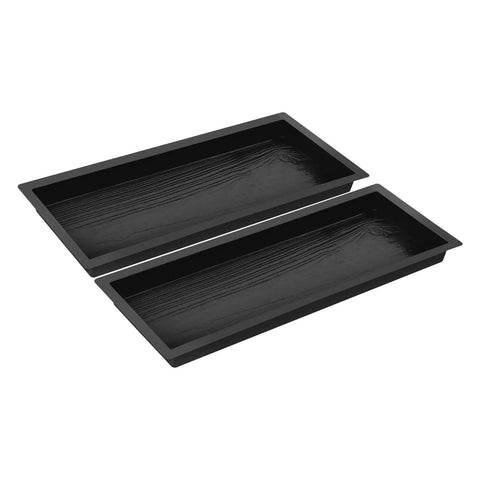 Two Pack Pavement Molds For DIY Concrete Projects, ABS with wood grain, rectangle shape for sidewalks, paths, and patios
