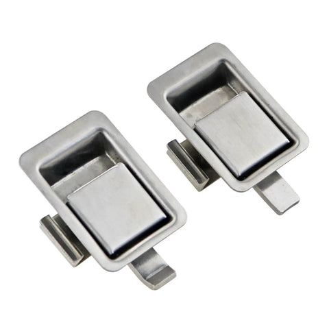 Rugged Stainless Steel Cabinet Door Flat Lock Latch For Industrial Machinery And Equipment Heavy Duty Flat Lock Hardware Straight Style 1 Piece XG095-005-1A Straight Built Tough For Reliable Automation Use