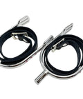 Prince Of Wales Rhinestone Bling Riding Spurs For Women With Leather Straps Chrome Plated Zinc Alloy Bumper Spurs
