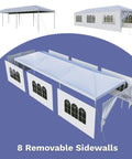 Built Tough 10 By 30 Foot Heavy Duty Outdoor Wedding Canopy With Eight Sidewalls Offering Full Uv Protection And Being Totally Waterproof