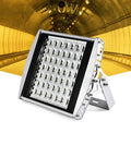 High Power Led Outdoor Floodlight Built Like A Tank Aluminum Housing Weather Shield IP66 Rated Wide Angle Beam For Backyard And Parking Lot Heavy Duty Security Work Light Daylight White 168 Watt positioned with adjustable stand.