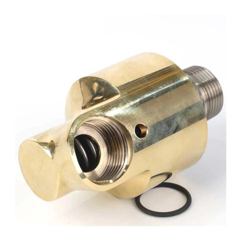 Water Universal Rotary Joint For High Temperature And High Pressure Cooling Systems, 360 Degree Swivel With No Leak And Smooth Bearings, Fast Beefy Response For High Speed Operation, HD50 Left Thread brass rotary joint with O-ring