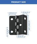 Heavy Duty Tri Fold Hinges For Cabinet Makeover showing measurements 1.3CM x 4.1CM in black rust resistant finish.