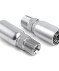 12 Pack One Quarter hydraulic Hose Fittings NPTF Male Crimp End For One Quarter Inch Hose To Pipe Thread, Heavy Duty Carbon Steel Construction