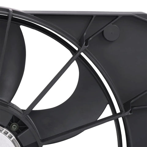 Close-up of Premium Engine Cooling Fan Replacement For Chevy Bolt Euv And Bolt Ev 2017 To 2022 with molded plastic blades.