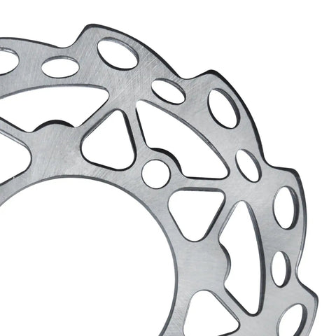 Close-up of the 190mm Brake Disc Rotor Plate For 50cc To 125cc Chinese Pit Dirt Bikes Like SSR Apollo Taotao Coolster Lifan YCF Kayo Roketa