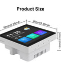 Touchscreen 4 Inch LCD Display Module With Temperature And Humidity Sensor Dual Core WiFi Bluetooth Dev Board For Arduino IoT Projects, dimensions shown