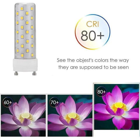 GU24 LED Light Bulb 5000K Daylight White 1300 Lumens High Brightness For Bathroom Ceiling Fans 10W 120V 2 Pack Not Dimmable Replacement Twist Base Energy Efficient and flower color comparison at CRI 80+