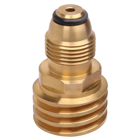 Propane Tank Adapter Converts POL LP Tank Service Valve To QCC1 Type 1 Hose Or Regulator For Old To New Style Systems Durable Brass Construction