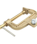 Top Tier 1000 Amp Brass Welding Earth Clamp With C Type Screw Design for Heavy Duty Shipyard Jobs And Steel Structure Projects That Won't Overheat Or Fail On Intense Work Days, showing brass clamp with screw.