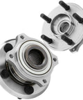 2 Pack Front Wheel Hub Bearing Assembly For AWD Only Vehicles Drop In Ready Fits 2005 to 2021 300, 2017 to 2021 Challenger, 2007 to 2021 Charger, 2005 to 2008 Magnum Front Driver And Passenger Side Replacement, showing metal hub with 4-bolt flange