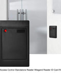 Door Access Card Reader 26 To 34 Channel 125KHz RFID ID Card Reader with black finish for outdoor access control system