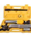 Beefy 15 Ton Hydraulic Gear Puller Kit With 4 Inch To 12 Inch Reach 2 Or 3 Jaw Hub Separator in yellow case