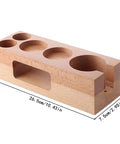 Upgrade Your Home Cafe Setup With This Durable Natural Wood Espresso Tamper Station featuring 58Mm holder and pockets.