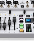 Flow 8 8 Input Digital Mixer With Bluetooth App Control And USB Audio Interface, 60 mm faders and dual FX processors