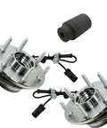 Heavy Duty Front Wheel Hub And Bearing Set With 36mm Socket Gasket For 03 To 13 Chevy GMC Express 1500 Van assembly with connectors.