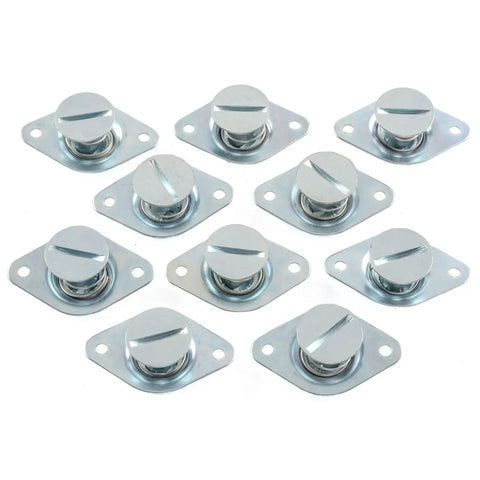 Rock Solid Quarter Turn Fasteners With Real 3 8 Inch Shank And Zinc Coated Steel Head Featuring Slotted Drive And Quick Release Latch Set of 10