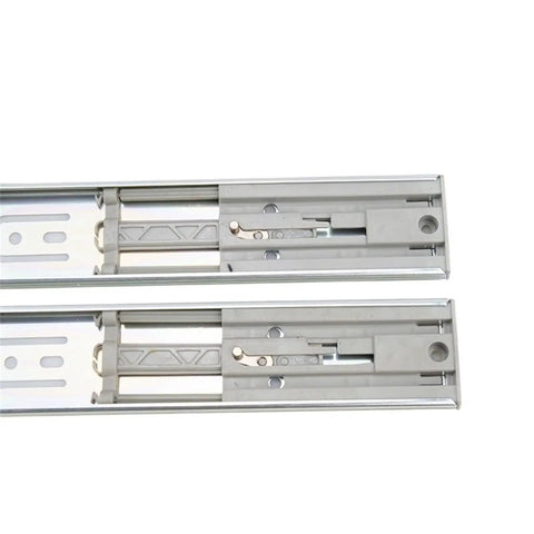 One 45mm Full Extension Push To Open Ball Bearing Drawer Slides for kitchen and bedroom furniture drawers sleek design