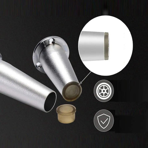 Adjustable Metal Furniture Legs In Zinc Alloy Replacement Feet For Sofa Cabinet And Coffee Table - White 120mm Height, close-up view
