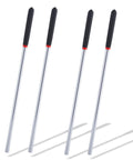 Four Pack Sixteen Inch Garage Door Winding Rods For Torsion Springs With Half Inch High Strength Steel And Grippy Rubber Handle