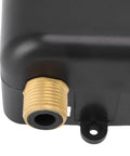 Close-up of brass port on Compact Electric Under Sink Water Heater with tankless design for efficient hot water.