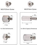 Heavy Duty M.2 SSD Screw Kit Offering Smooth Setup Featuring Rock Solid Standoffs For Asus Gigabyte MSI Asrock Motherboards with M2 and M3 screws.
