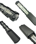 Upgrade Your Super 73 Ride With This Rock Solid Battery Mount Base Featuring A Secure 4 Connector System For Perfect Fit And Seamless Power Connection On DP9C Or DP6C Electric Bikes Made From Tough Metal To Hold Strong. black metal battery mount base with 4-pin connector for DP9C and DP6C e-bikes