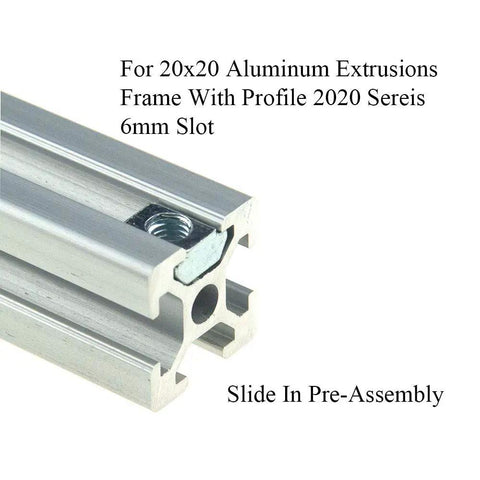 M5 sliding T nuts for 20 series extrusions in 6mm slot