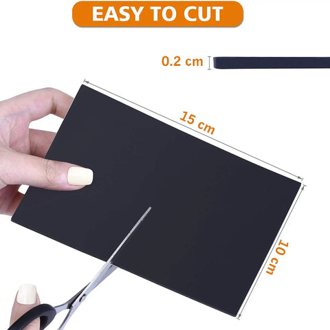 No Slip Furniture Pads 4x6 Inch Black Rubber Pads 2 Pack Self Adhesive Anti Skid Stick On Cushions For Furniture And Appliances