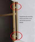 Detail of Badass Thick Steel Access Panel With Slick Screwdriver Latch Lock showing flexible mounting strip and installation.