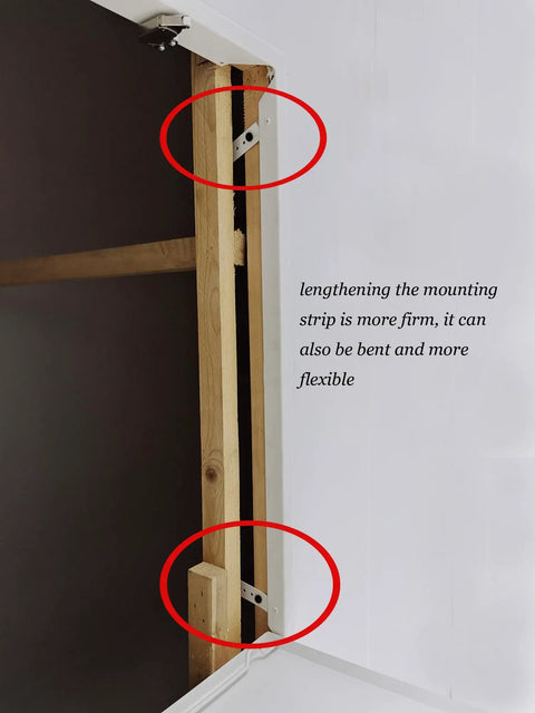 Detail of Badass Thick Steel Access Panel With Slick Screwdriver Latch Lock showing flexible mounting strip and installation.