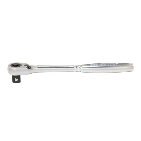 Three Eighths Inch Drive Ratchet Handle With Compact Head And Socket Hold Type, Seventy Two Tooth Ratcheting Mechanism, Lightweight