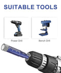 Diamond Drill Bit Set For Porcelain Tile Ceramic Glass Granite Concrete Masonry And Stone Nine Piece Carbide Tipped Drill Bits For DIY Projects With Sizes One Quarter Inch, Five Sixteenths Inch, Three Eighths Inch, And One Half Inch suitable for power drill and bench drill