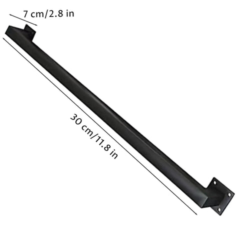 Heavy Duty Carbon Steel Wall Mounted Stair Railing With Super Grippy Non Slip Handrail For Indoor Outdoor Steps And Hallways Straight Up Durable And No Fuss Setup shown in 30 cm length.