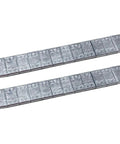 One Sixth Oz Adhesive Wheel Weights, Low Profile Sticky Tire Balancers For Cars Trucks SUVs And Cycles, Heavy Duty Iron 24 Pack displayed in strips.