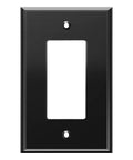 Reflective Mirror Glass Light Switch Cover For Oversized 3-Gang Plexiglass Wall Plate In Silver Mirror Finish 5.25 By 7.06 Inches Acrylic Shield Heat And Impact Resistant Slick Modern Industrial Look 1 Pack LWP-33O-ASV single switch view