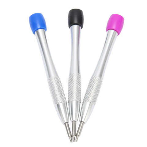 Pro Grade Watch Movement Screwdriver Set, 3 color-coded handles for 3235 movements, lightweight stainless steel tools