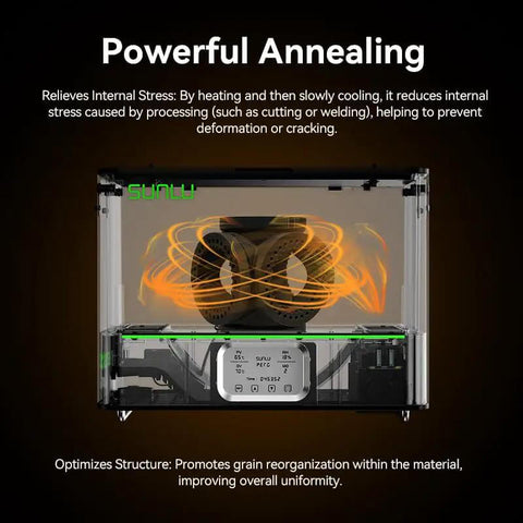 FilaDryer E2 All-In-One Filament Dryer And Annealing Box showcasing powerful annealing capabilities with internal stress relief.